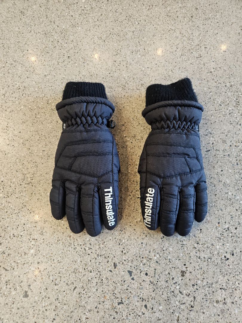 Black Thinsulate Ski gloves, Adult Small