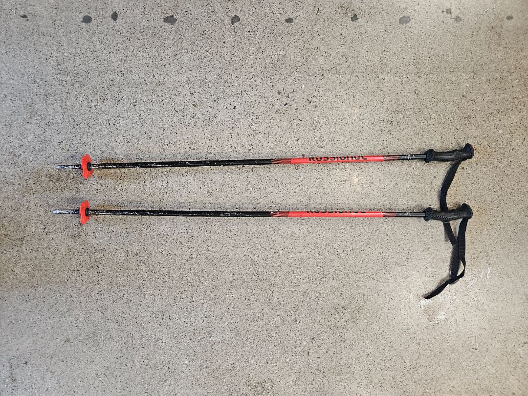 Red Rossignol Junior ski poles, 100 cm