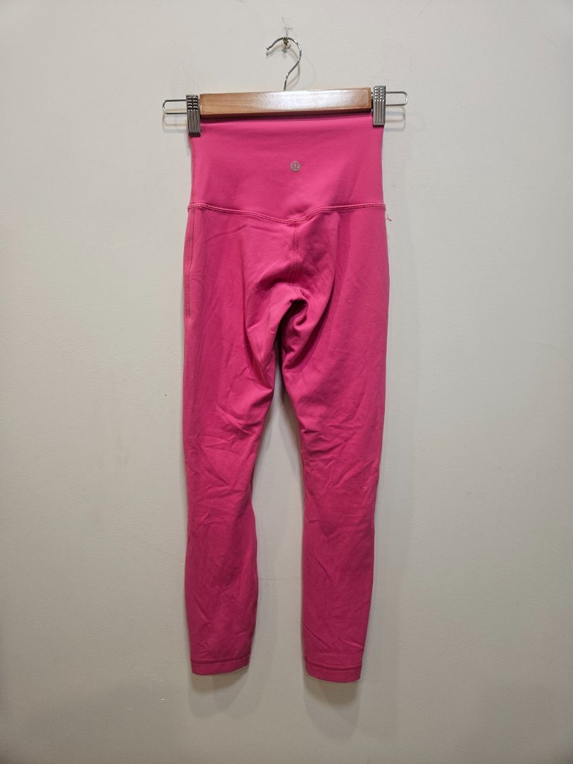 Pink Lululemon High-Rise Leggings, Lululemon 4 / Women's XS-Small
