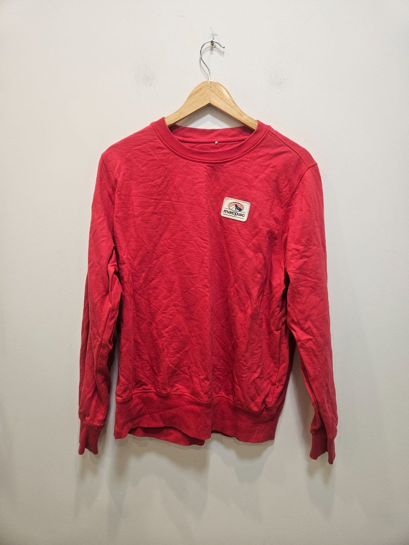 Red Macpac Cotton Crew Sweatshirt, Women's 12