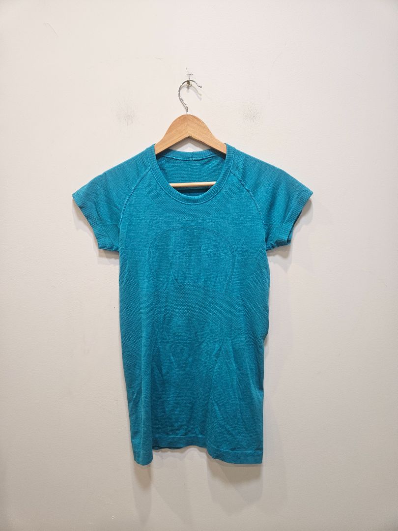 Teal Lululemon Swiftly Tech Tee, Small