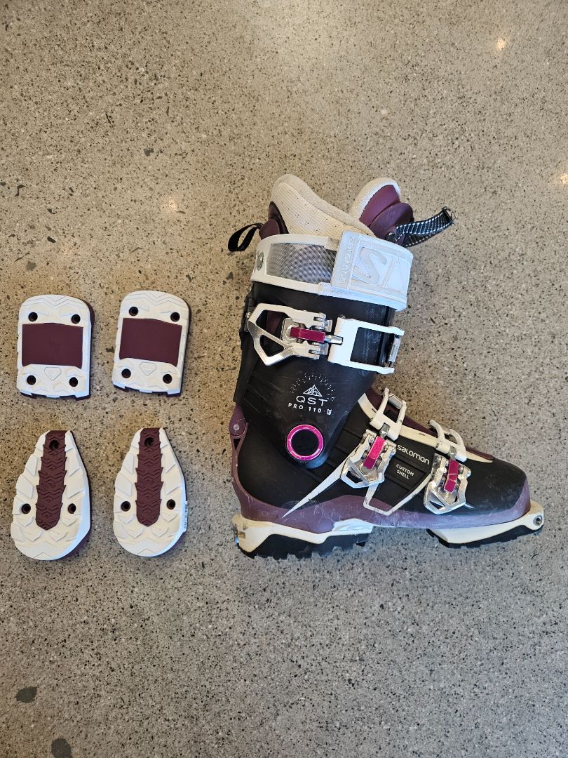 Burgundy Salomon QST Pro 100 W, Mondo 24
