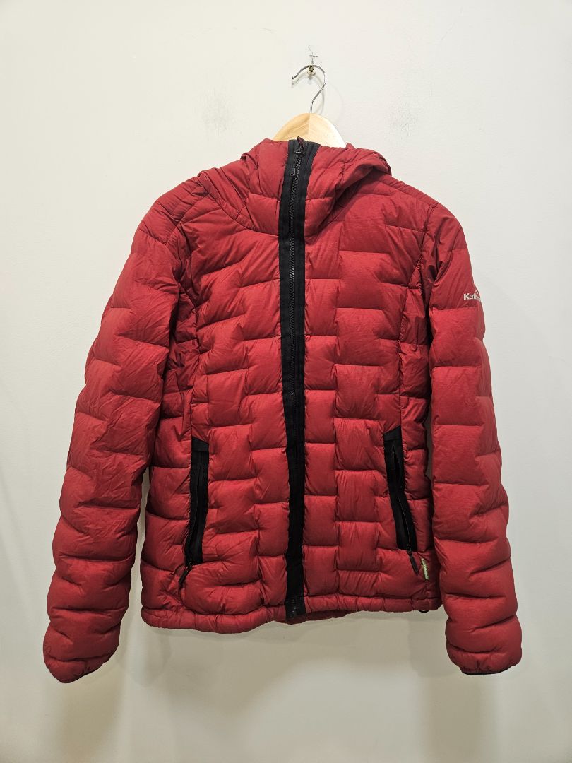 Red Kathmandu Down Hooded Jacket, Womens 12