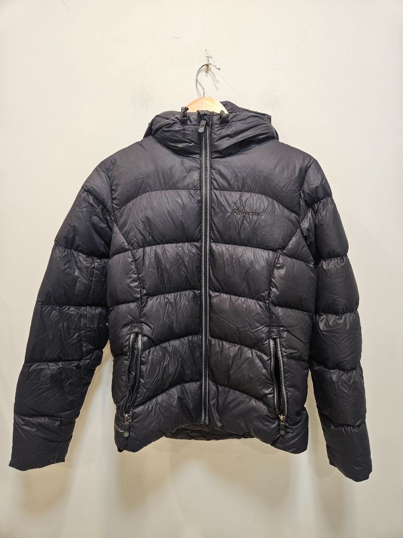 Black Macpac Hooded Down Jacket, Women's 12