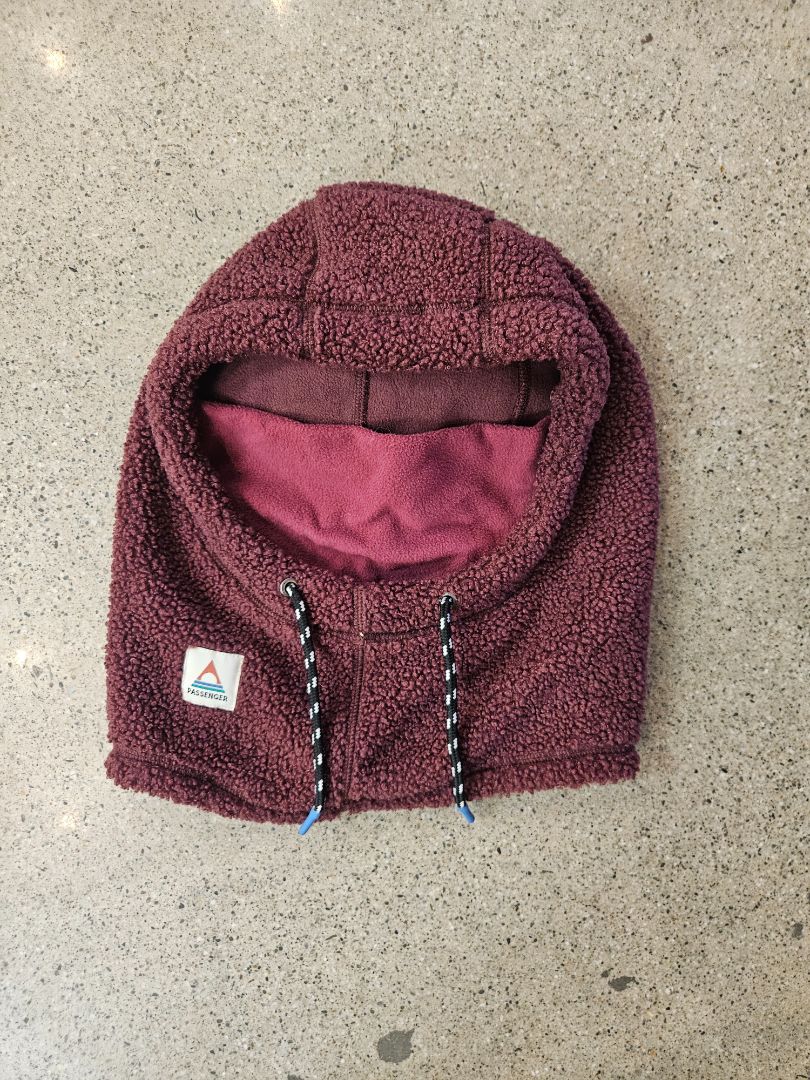 Burgundy Passenger Sherpa Hood, One size