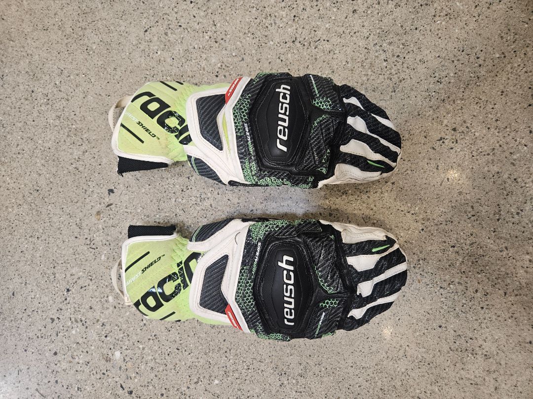 White Reusch Race Mittens, Junior