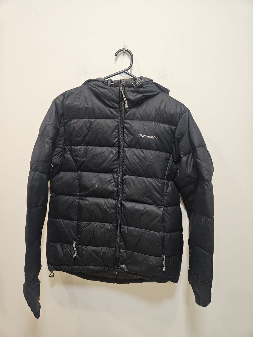Black Macpac Hooded Down Jacket, Women's 10