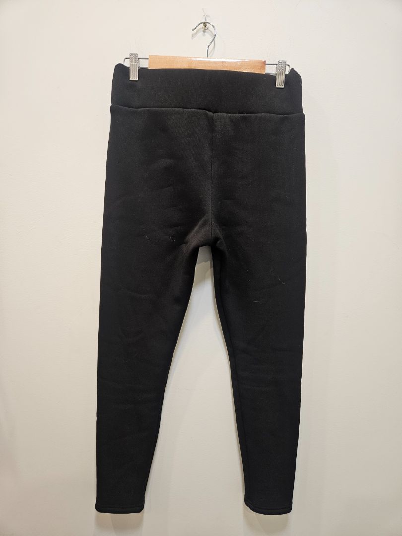 Black Not Socks Fleece Lined Leggings, Adult Medium