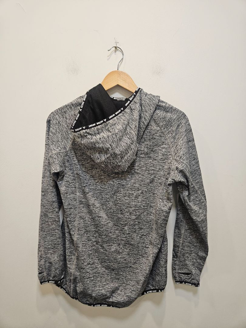 Grey Active Intent Hooded Zip Jacket, Adult Medium