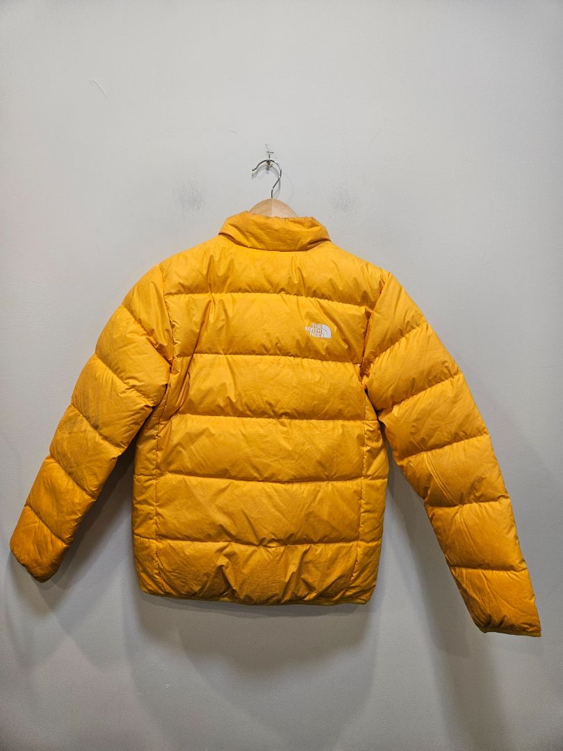 Yellow The North Face 550 Down Jacket, XS
