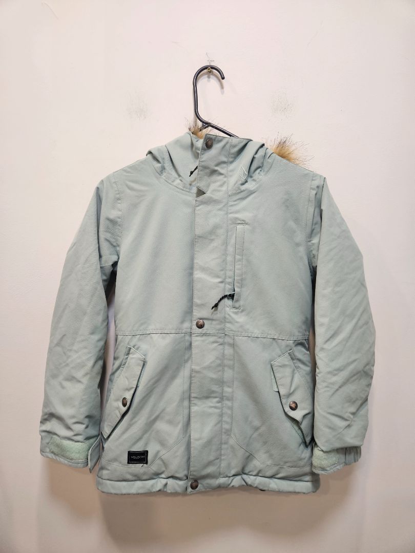 Pale Blue Volcom Snow Jacket, S / 8Y / AUS 10