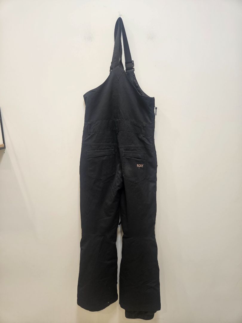 Black Roxy Snow Bib Pants, Kids 12