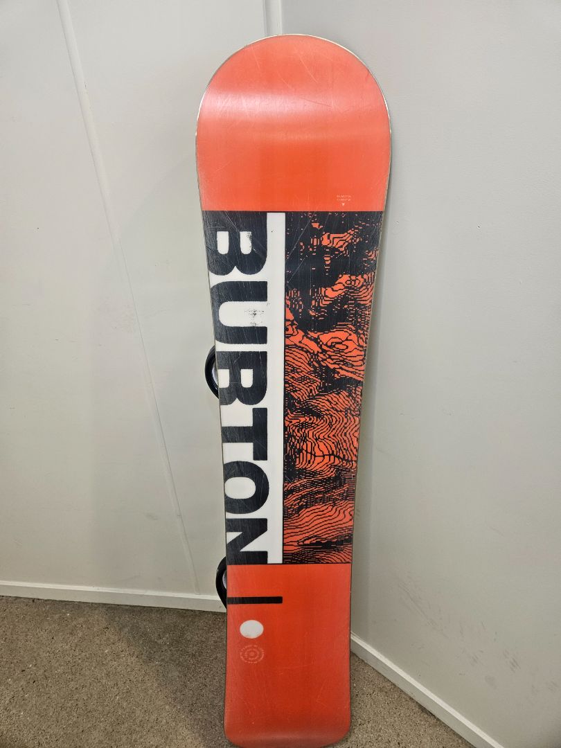 Black Burton Ripcord 159 Flat Top, 159 cm