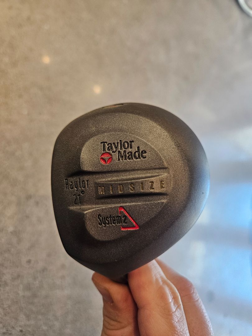 Black TaylorMade System 2 Fairway Wood, Left Handed 21°