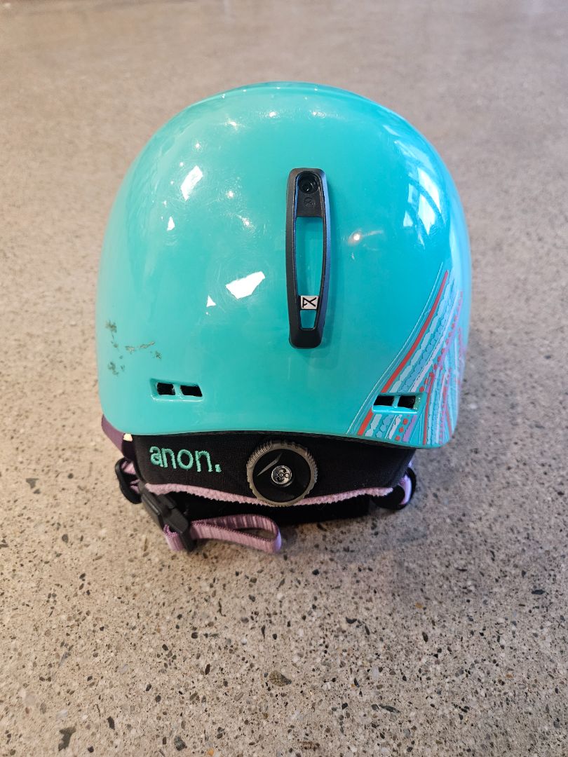 Turquoise Anon Kids Snow Helmet, S/M 48-51cm