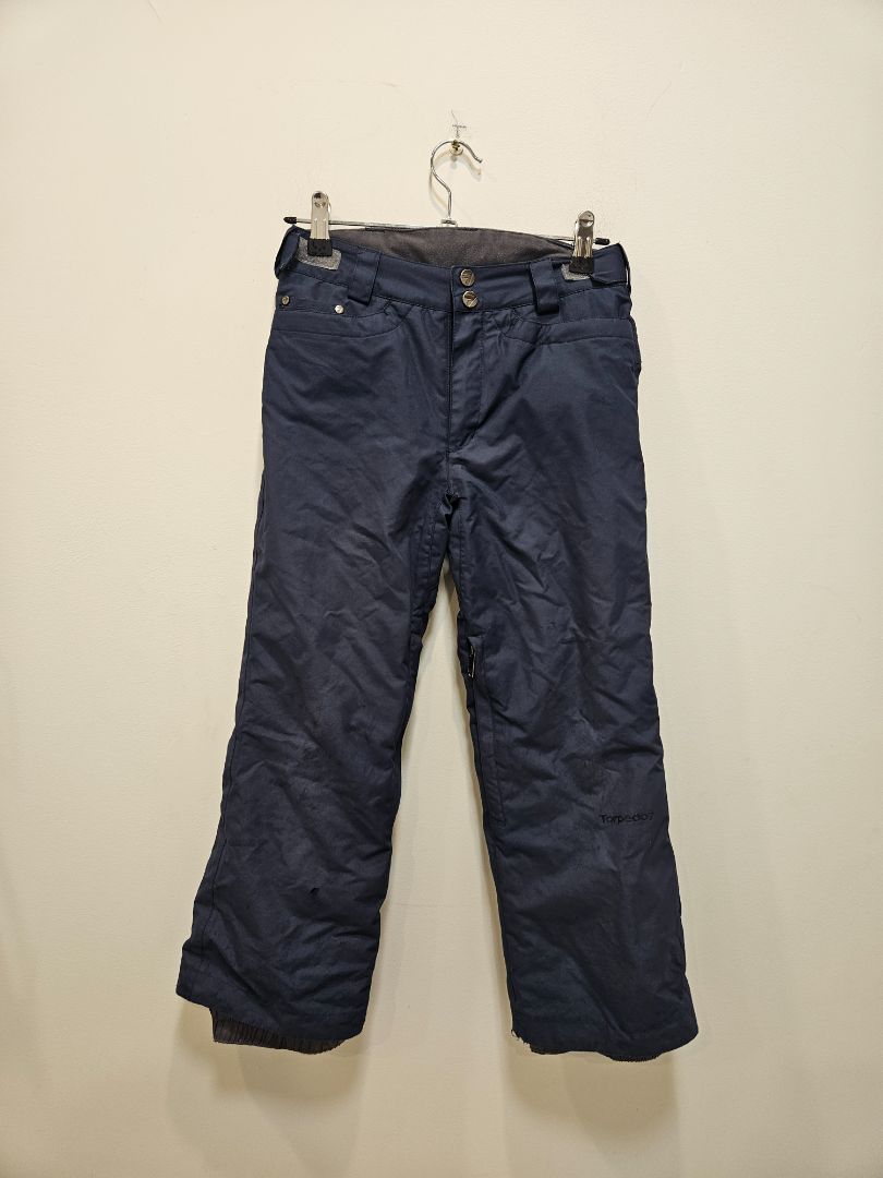 Navy Torpedo7 Kids Snow Pants, 6-8 years