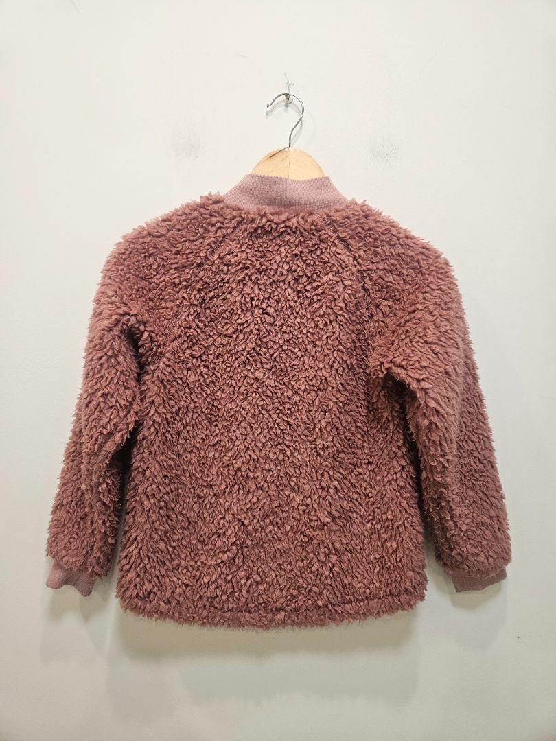 Dusty Pink Patagonia Fleece Bomber Jacket, M / 10