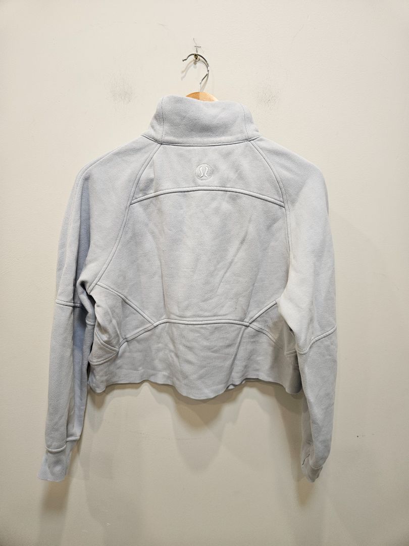 Light Blue Lululemon Scuba Oversized Funnel-Neck Half Zip, XS/S
