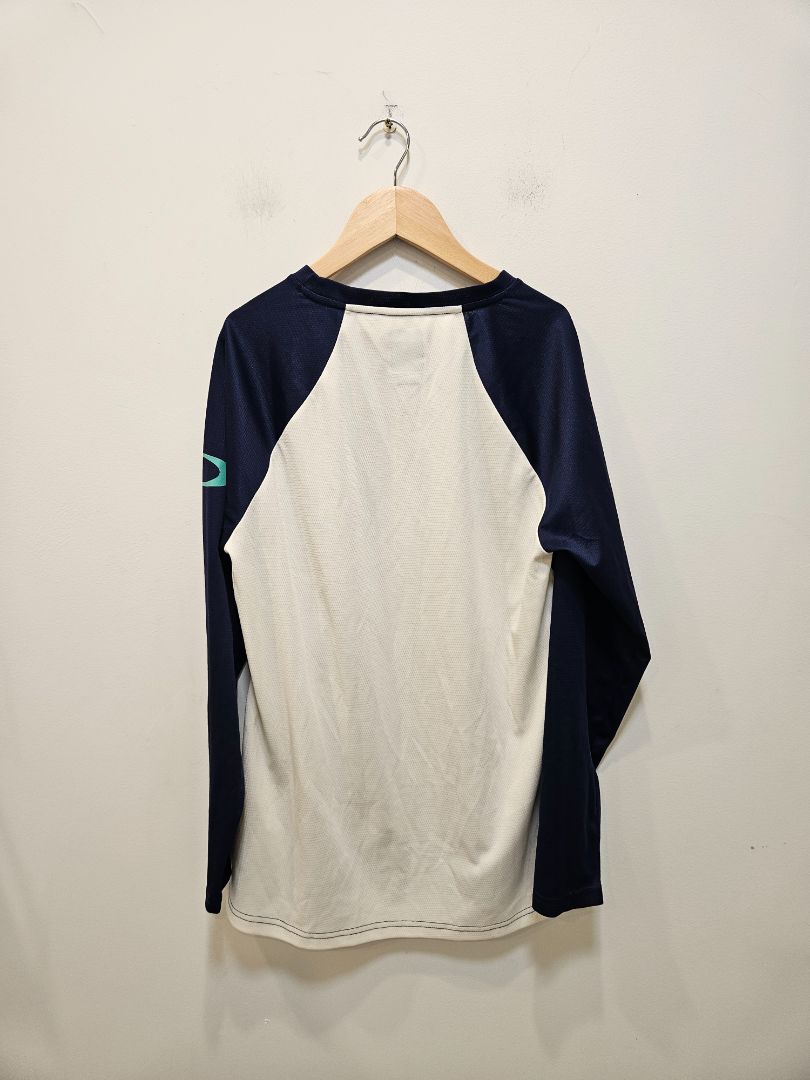 Navy Oakley Hydrolix Long Sleeve Jersey, S