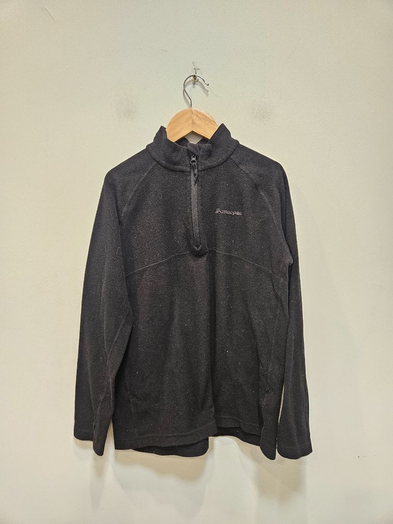 Black Macpac Fleece Pullover, 12