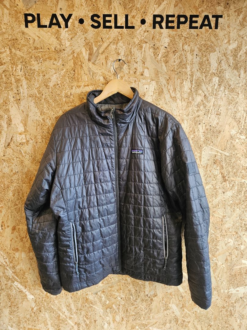 Black Patagonia Nano Puff Jacket, L