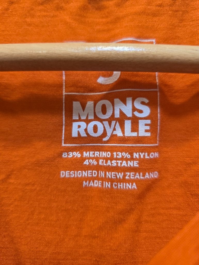 Grey & Orange Mons Royale Womens T Shirt, S