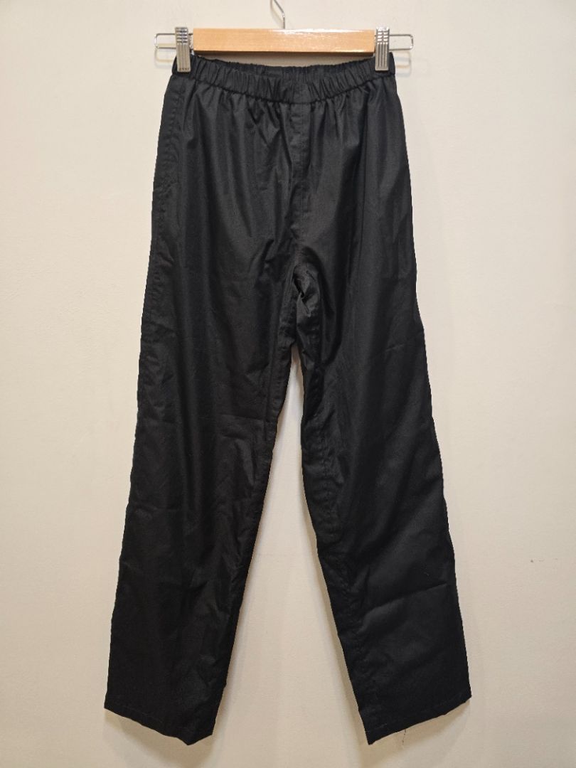 Black Macpac Kids Waterproof Rain Pants, 12 years