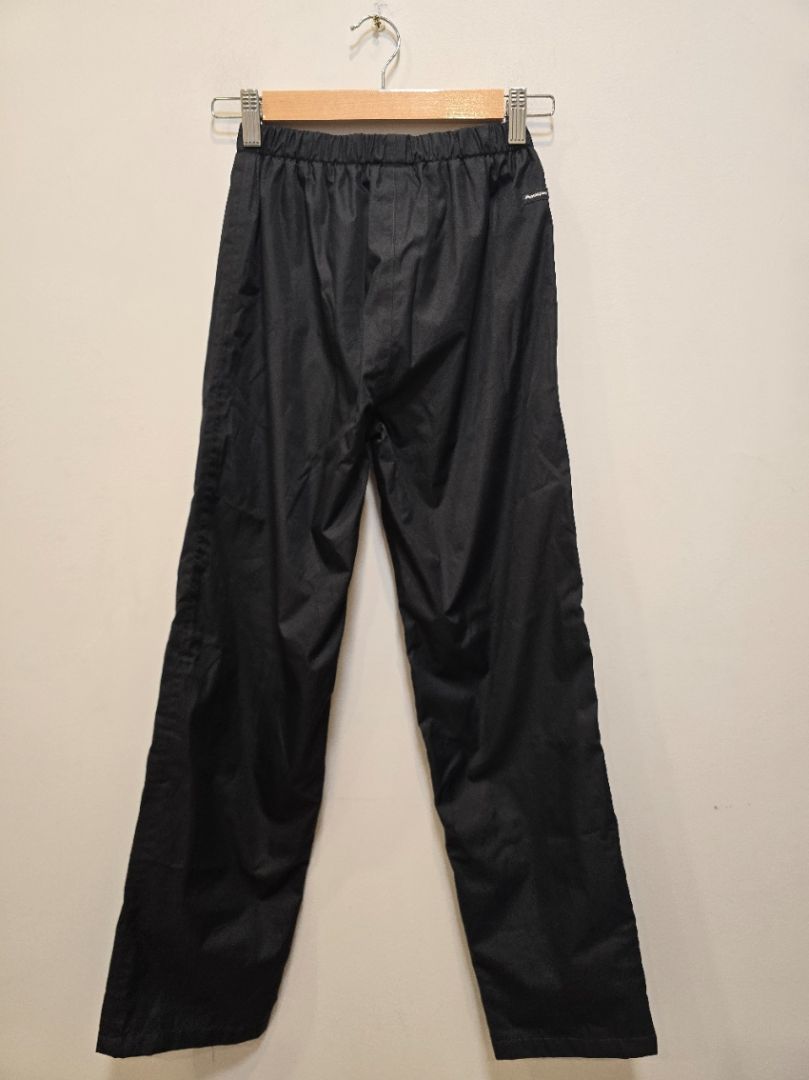 Black Macpac Kids Waterproof Rain Pants, 12 years