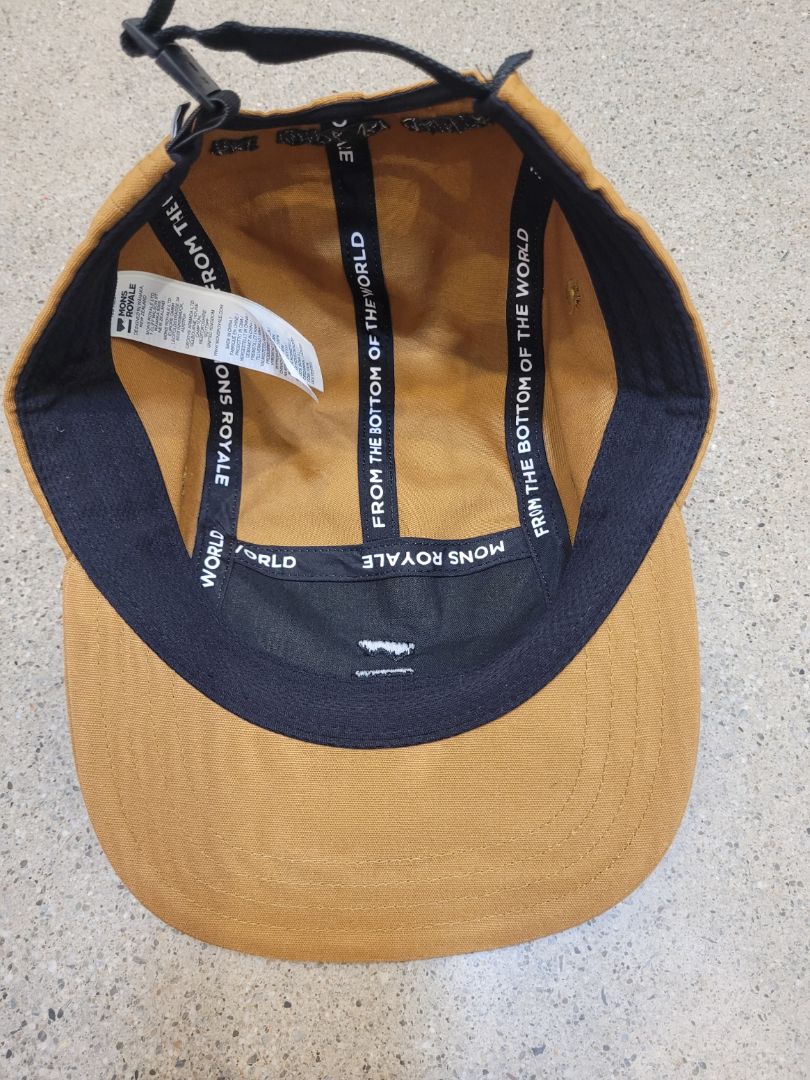 Tan Mons Royale Ridgeline 5 Panel Cap, One Size