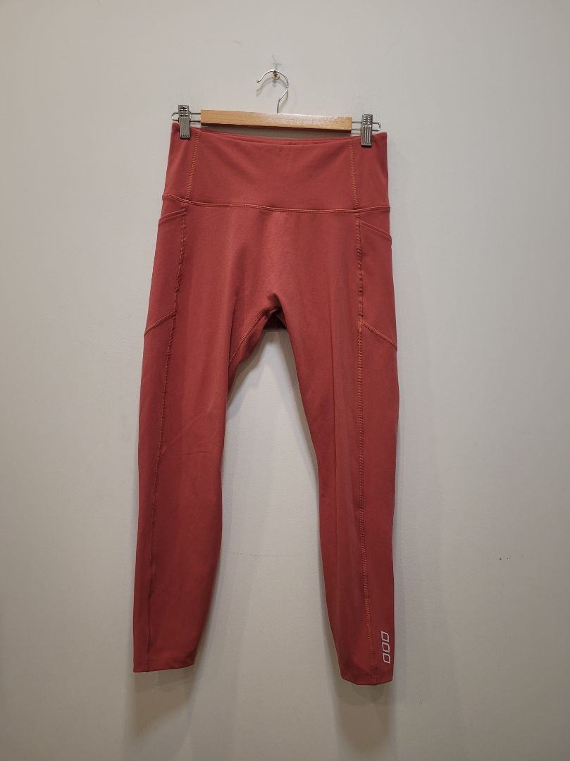 Terracotta Lorna Jane High-Waisted Pocket Leggings, M