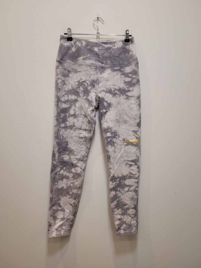 Grey P.E Nation Tie-Dye High-Waisted Leggings, L