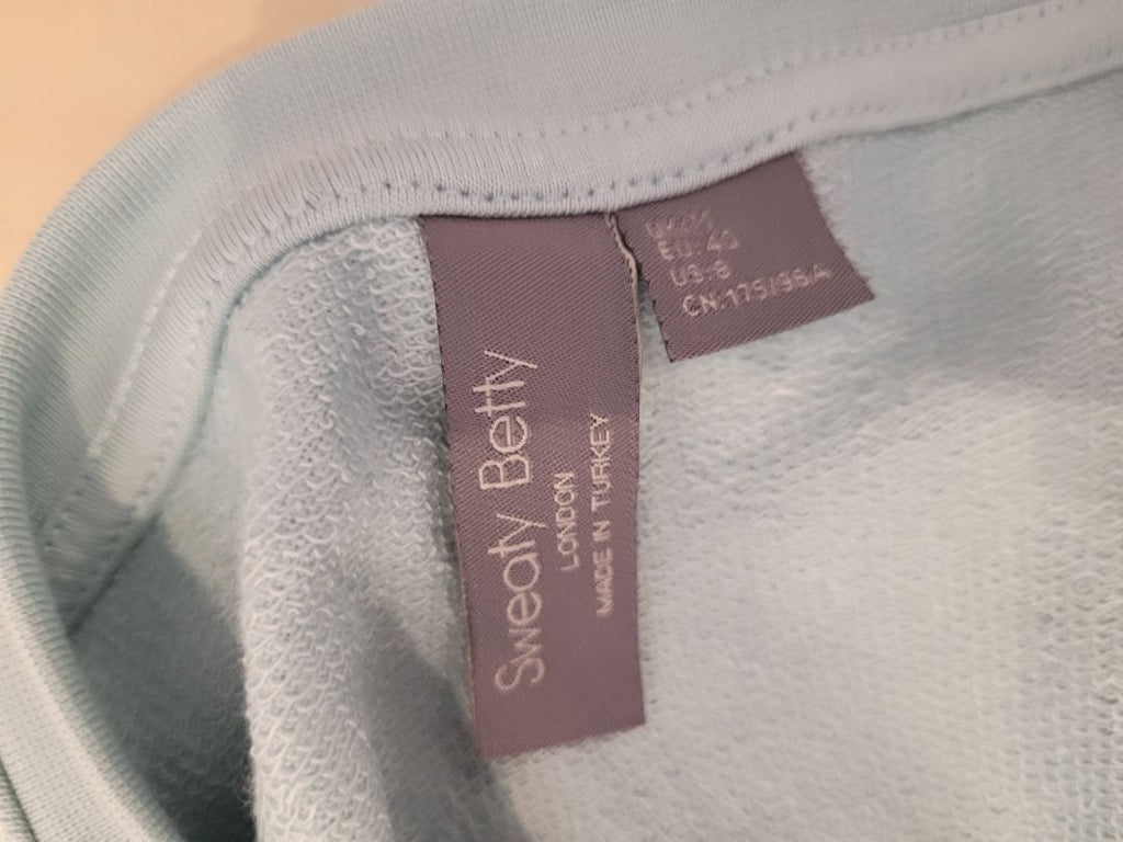 Pale Blue Sweaty Betty After Class Longline Sweatshirt, M