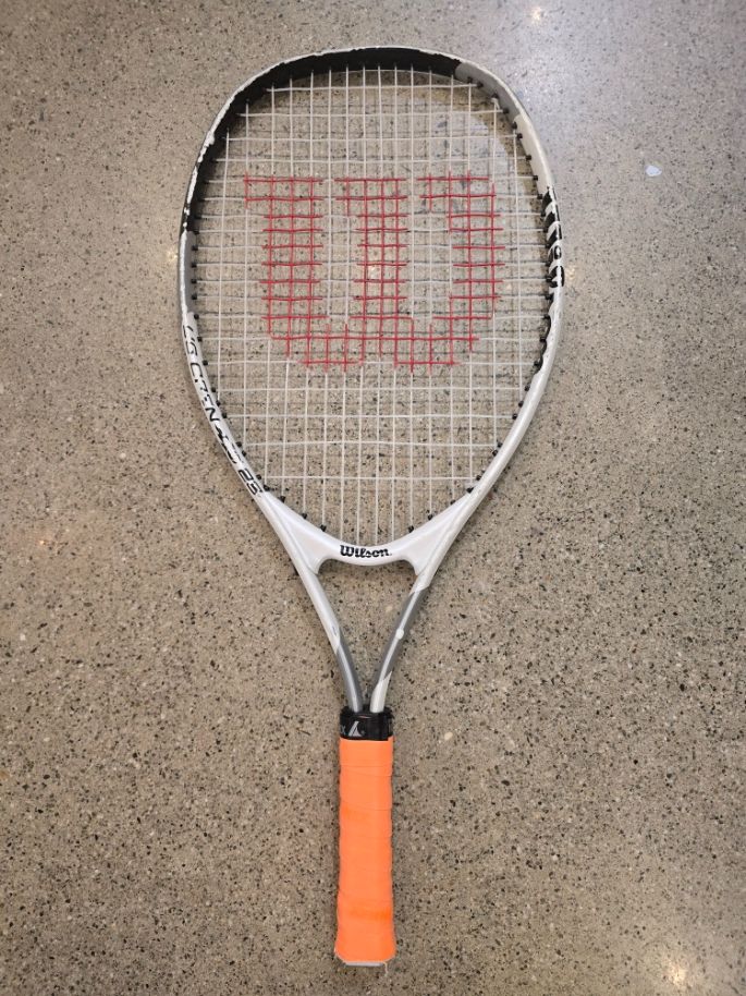White Wilson Junior Tennis Racket, 23 inch