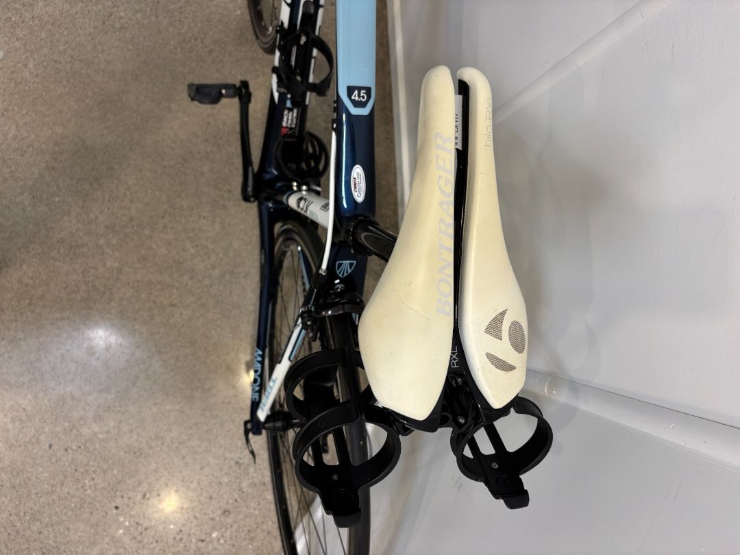 White/Blue Trek Madone 4.5 Women's Road Bike, 52 cm