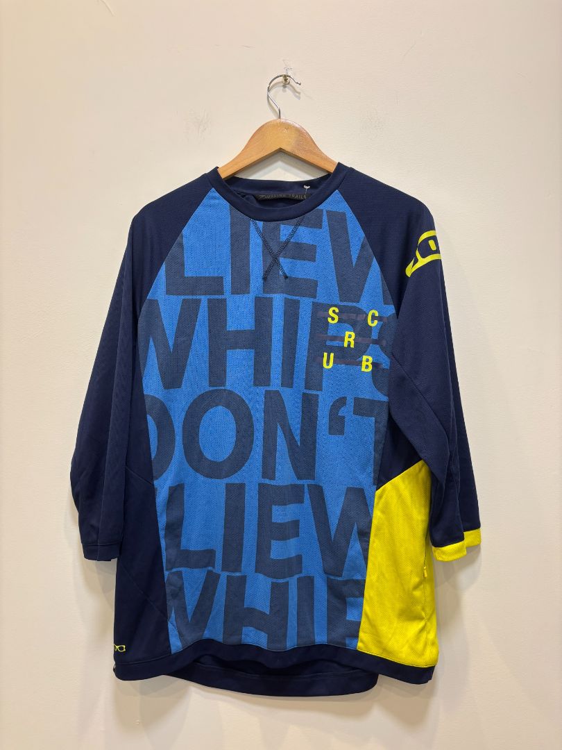 Night Blue / Yellow ION Men’s 3/4 Sleeve Jersey, L