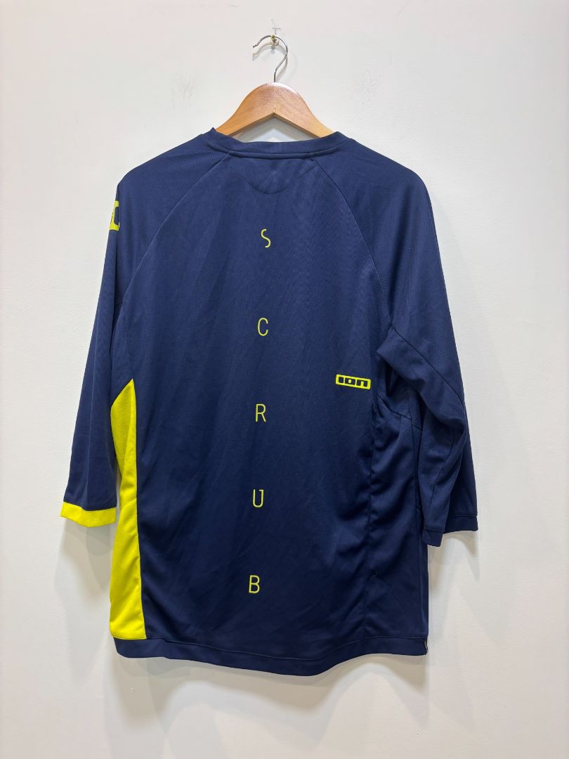 Night Blue / Yellow ION Men’s 3/4 Sleeve Jersey, L