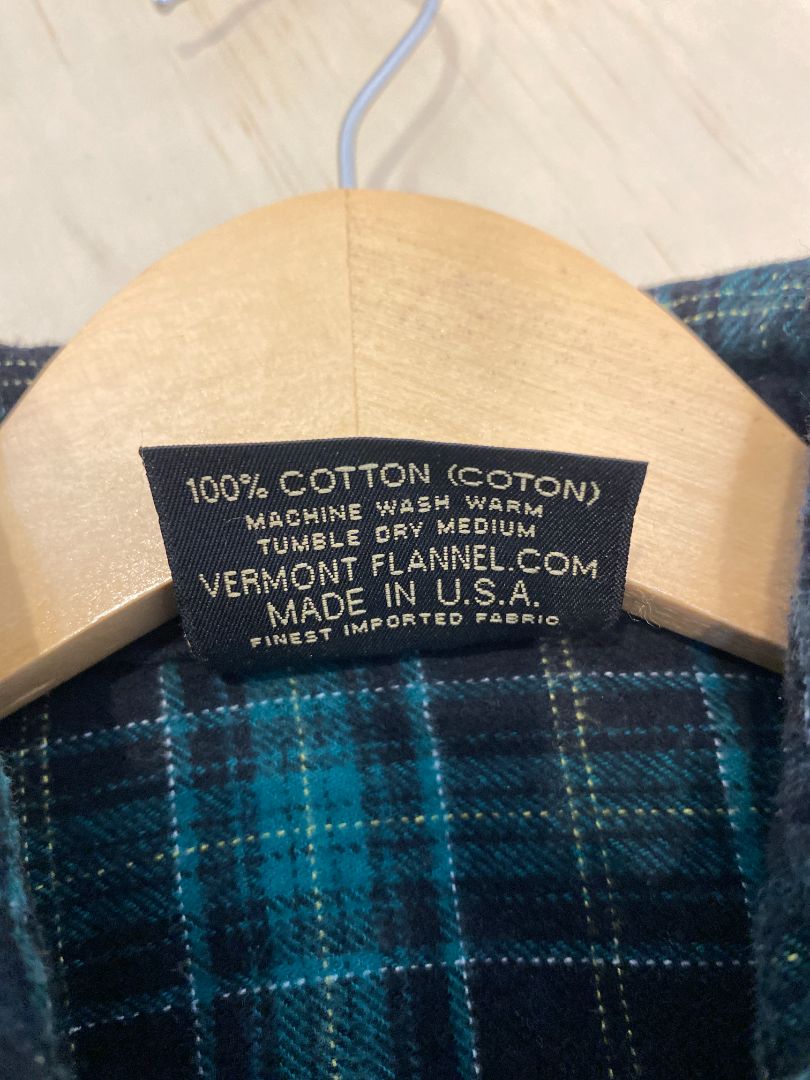 Green The Vermont Flannel Co. Flannel Shirt, L