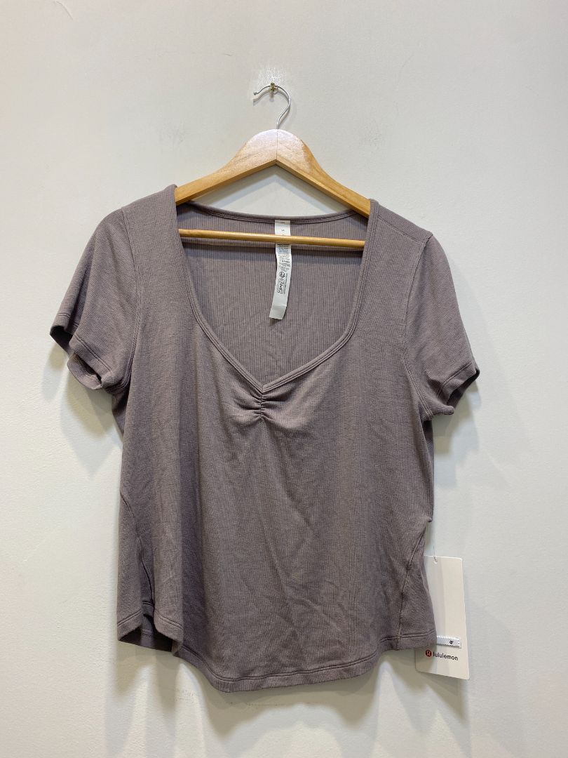 Taupe Lululemon Hold Tight Sweetheart Tee, 14