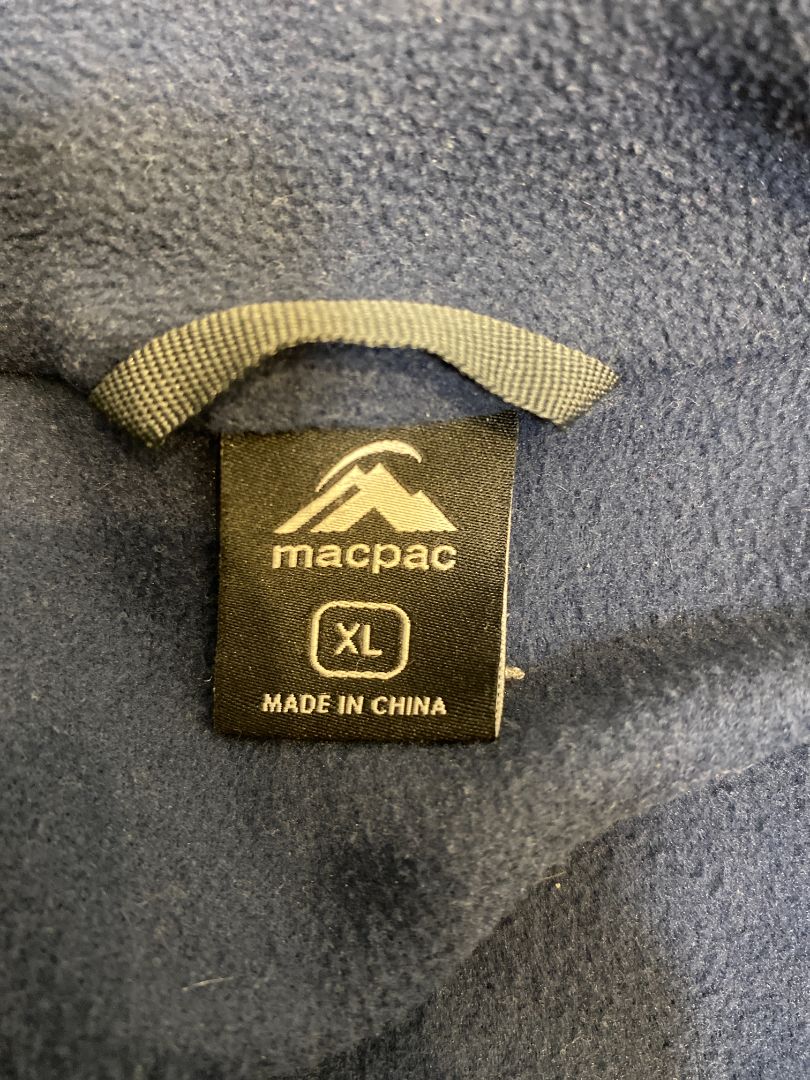 Blue Macpac Fleece Jacket, XL