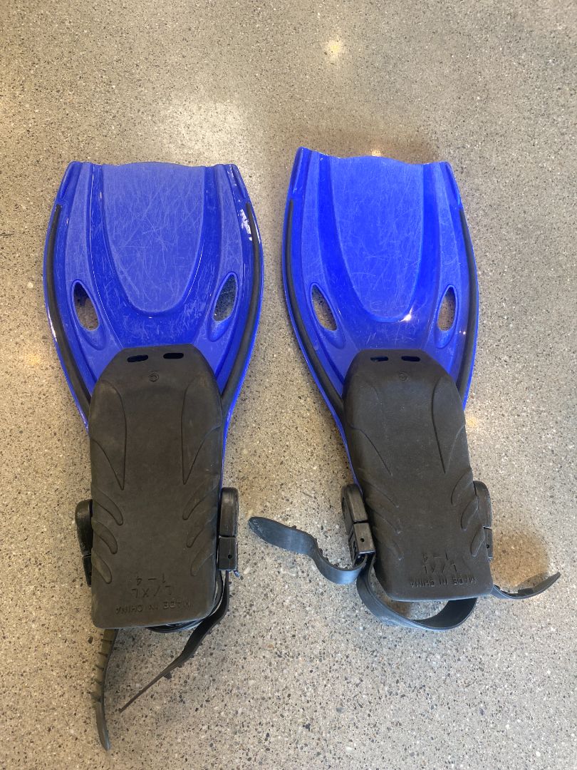Blue Medan Swim Fins, XL
