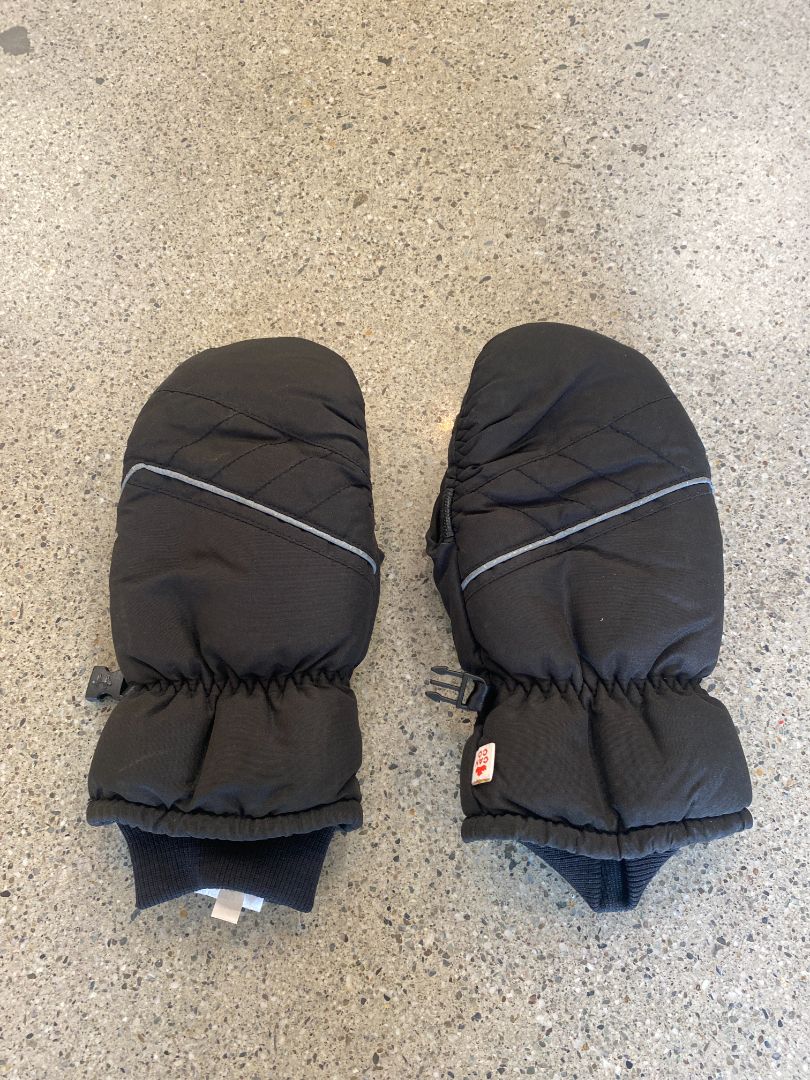 Black Hot Paws Snow Mittens, L/XL (8-12 yrs)