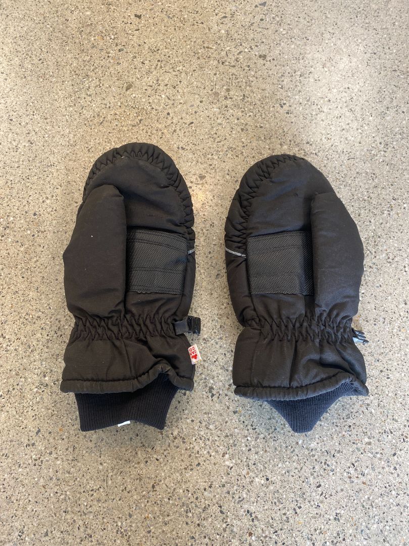 Black Hot Paws Snow Mittens, L/XL (8-12 yrs)