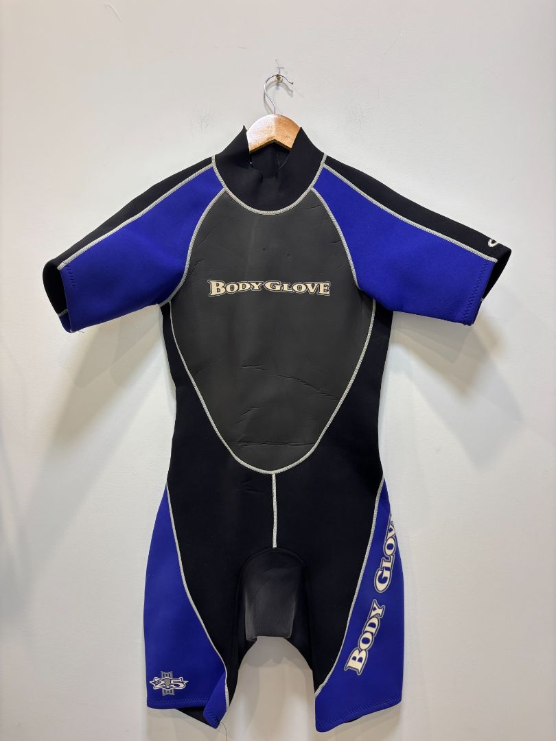 Black/Blue Body Glove Mens Shorty Wetsuit, M