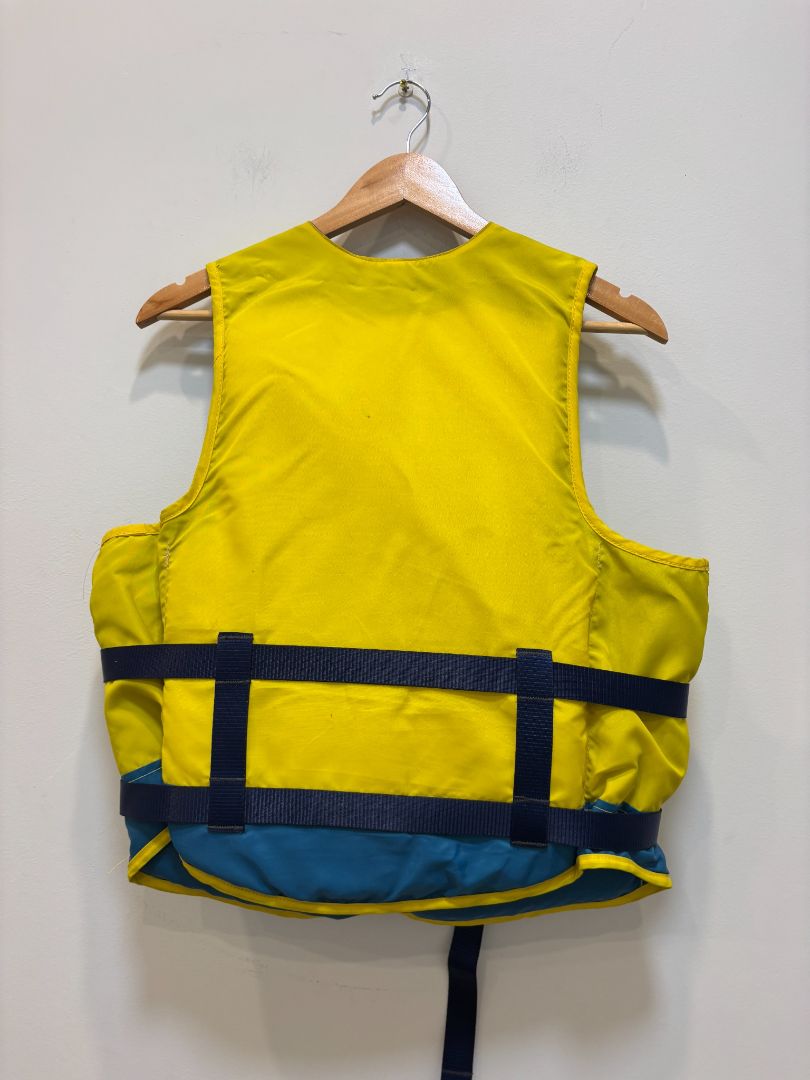 Yellow/Blue Hutchwilco KZ403 Buoyancy Vest, Adult Small (70–90 cm chest)