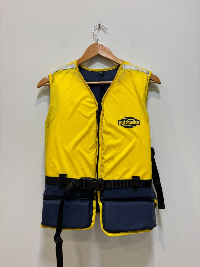 Yellow/Navy Hutchwilco Gemini 403 Buoyancy Vest, Adult Large (105–120 cm chest)