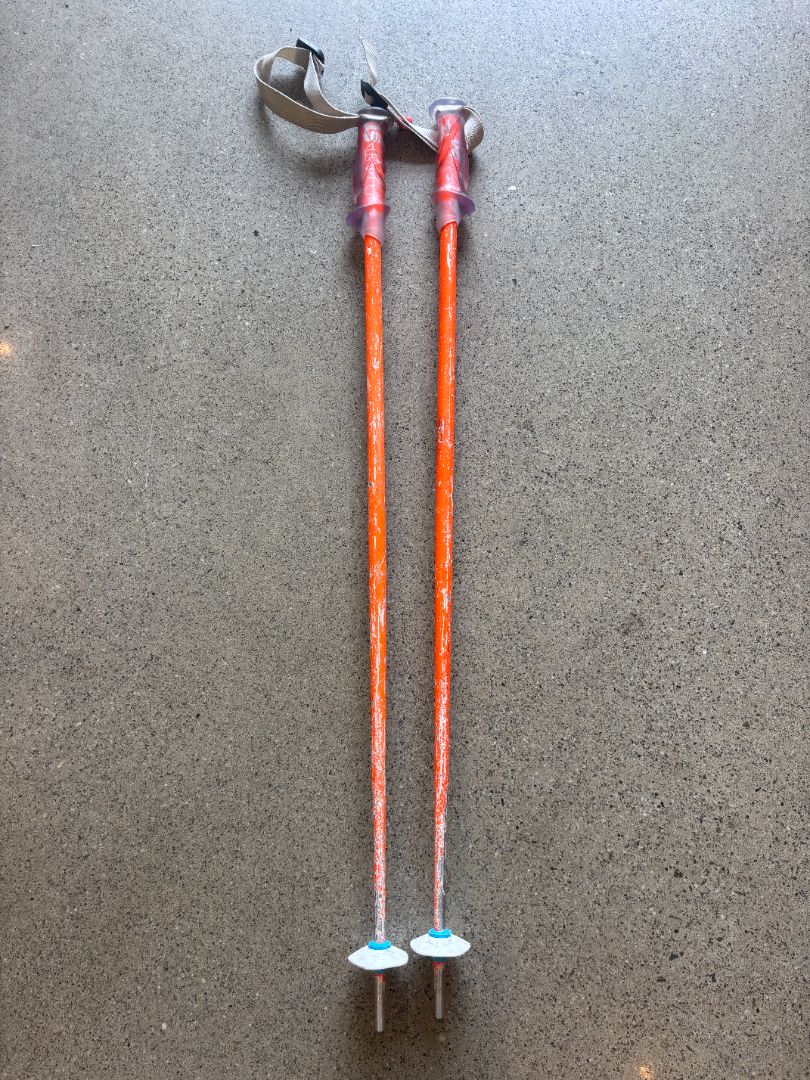 Orange Phantast Ski Poles, 115 cm (est.)