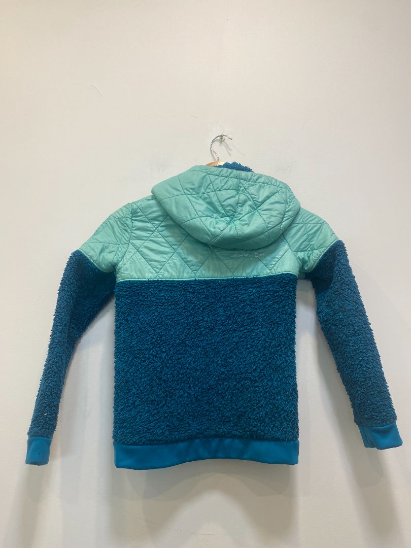 Teal Spyder Kids Hybrid Fleece Jacket, S