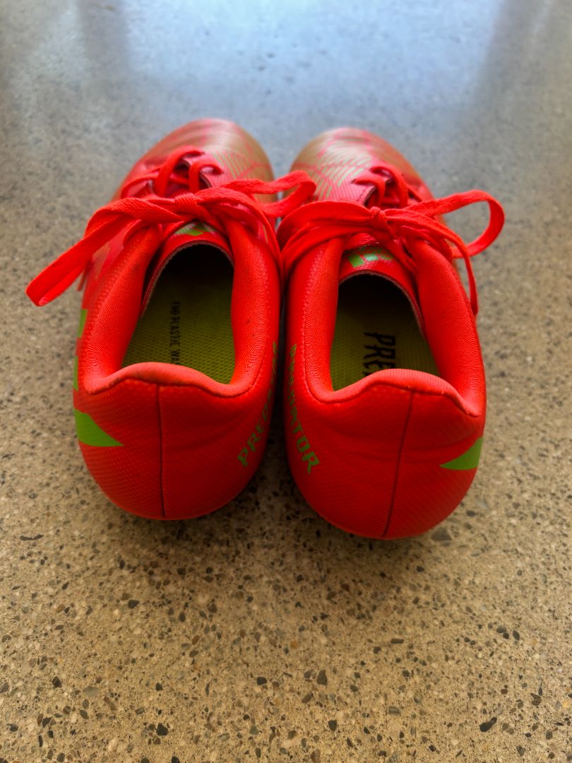 Red Adidas Predator soccer boots, EU 36
