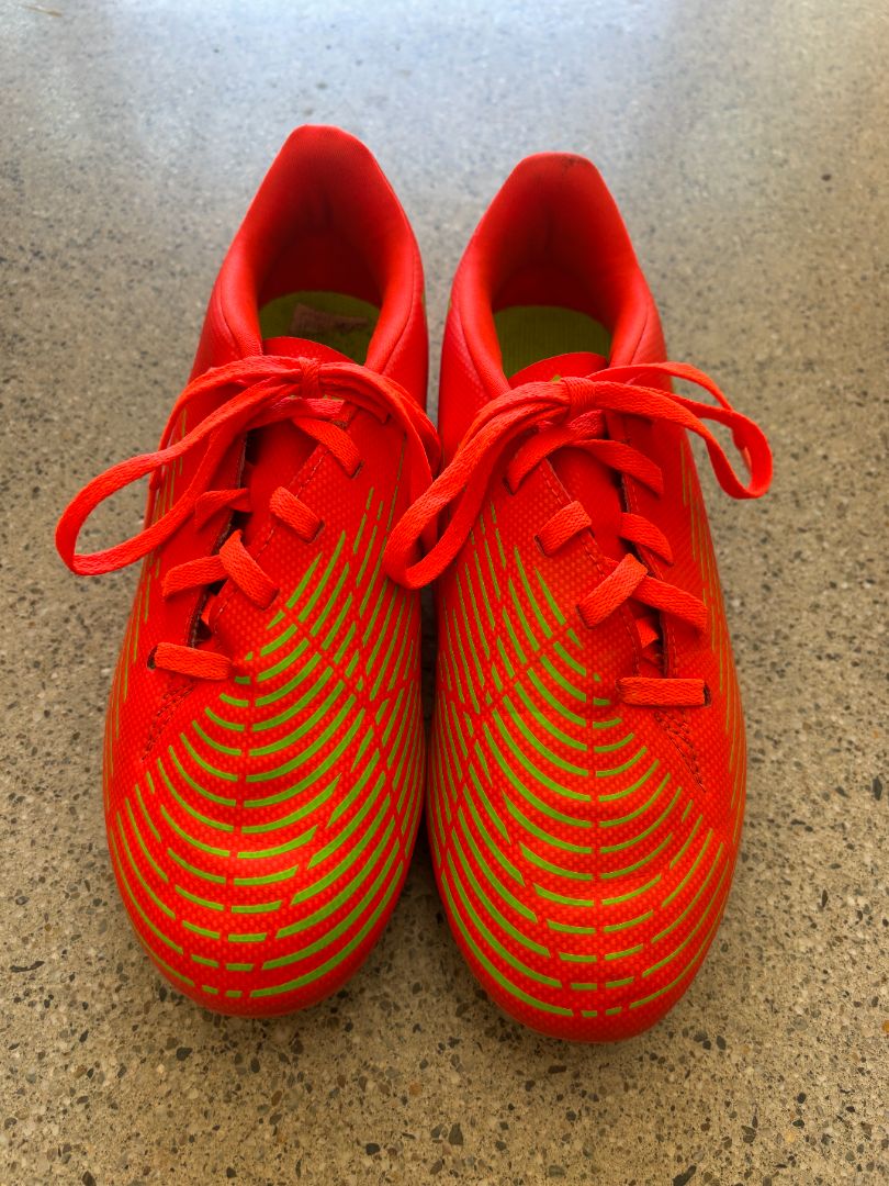 Red Adidas Predator soccer boots, EU 36