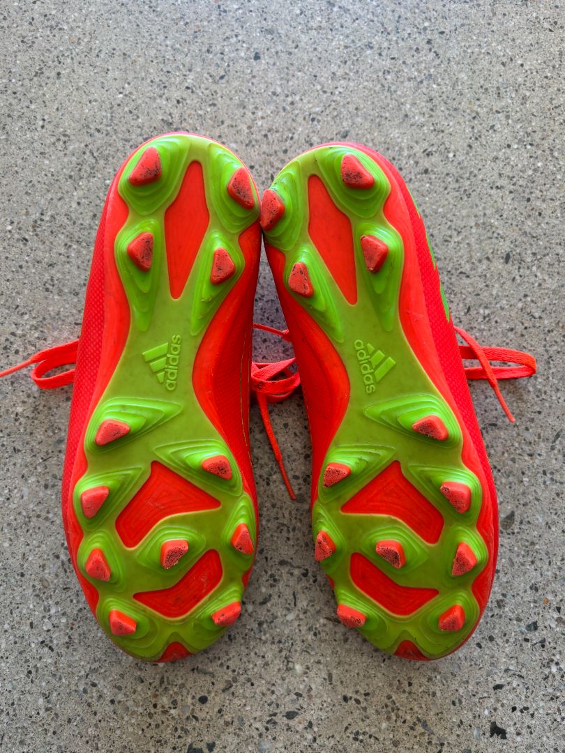 Red Adidas Predator soccer boots, EU 36